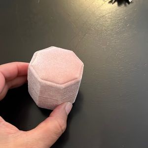 Pink velvet ring box for wedding